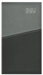 TOPTIMER Zsebnaptár, álló elrendezésű, TOPTIMER "Duplex", szürke-antracit (NKD035SZAU) - jatekotthon