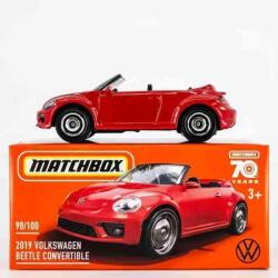 Mattel Volkswagen Beetle Convertible (2019) piros - 1: 64 méretarányos fém modellautó és játékautó - Matchbox 98/100 (HLF17)