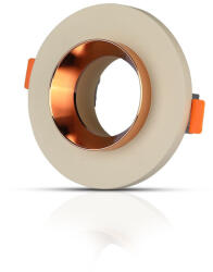 V-TAC Süllyesztett mennyezeti lámpatest GU10 fűzőlyukkal, kerek fehér/rózsa arany VT-862 V-TAC - 5 év garancia (VTACLE2414)