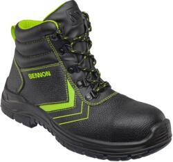 BENNON Basic Munkavédelmi Bakancs, fekete/zöld (S3, SR, FO, LG) (Bennon-BASIC-S3-GREEN)