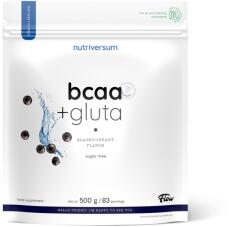Nutriversum BCAA + GLUTA Sugar Free 500 g fekete ribizli - nutriversum
