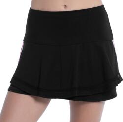 Lucky in Love Női teniszszoknya Lucky in Love Prep It Up Long Icon Flip Skirt - black - Fekete (CB615-001)