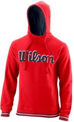 Wilson Férfi tenisz pulóver Wilson Chi Script PO Hoody-Slimfit M - wilson red - Piros (WRA791103)