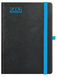 TopTimer Naptár, tervező, B6, heti, TOPTIMER, "Nero", fekete-kék (CONKN012KU)