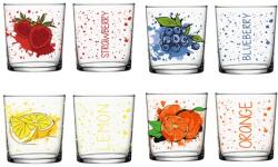 SOLMAZER IRIS mintás üveg pohár 345ml, Blueberries, Lemon vagy Orange minta 131700-001 (131700-001) - bestbyte