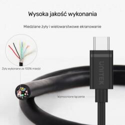 Unitek Cablu Date UNITEK USB-C 3m Negru (Y-C477BK01-3M)