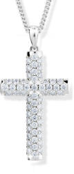 Modesi Csillogó ezüst nyaklánc Kereszt M00141