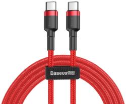 Baseus Cablu Date si Incarcare Baseus USB-C - USB-C Cafule 60W 1m Rosu