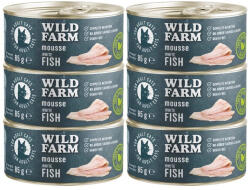 Wild Farm Mousse White Fish 6x85g - mousse fără cereale pentru pisici