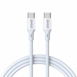 BWOO Cablu Date si Incarcare BWOO USB-C - USB-C X282 60W 1m Alb