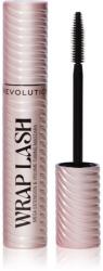 Revolution Wrap Lash Tubing hosszabbító, göndörítő és dúsító szempillaspirál árnyalat Black 8.5 ml