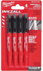 Milwaukee INKZALL Jelölő filc 0, 6mm hegyű Fekete (4db/cs) 48223154 (48223154) - lumenet