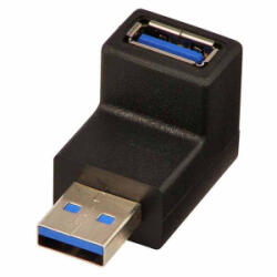 Lindy Adapter USB A 3.2 90°, F-F, le (71260) (71260)