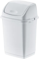 Dünya Plastik Billenőfedeles műanyag szemetes Fehér 5L (09701)