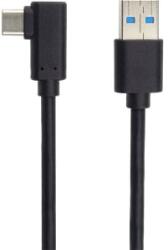 PremiumCord Kábel USB 3.0 USB-A - USB-C, 90° fokos, 5 Gbit/s, M/M, 1m, fekete (KU31CZ1BK) (KU31CZ1BK)