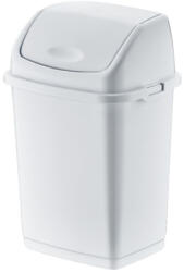 Dünya Plastik Billenőfedeles műanyag szemetes Fehér 18L (09703)