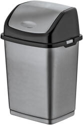 Dünya Plastik Billenőfedeles műanyag szemetes Szürke 10L (09702)