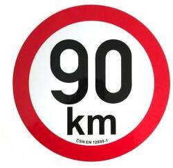 ACI Utánfutó sebességkorlátozó matrica, 90 km, fényvisszaverő, 200 mm