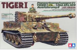 TAMIYA 1/35 Tigris I német nehéz tank modell későbbi változat (TA35146)