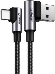 UGREEN Cablu de date si Incarcare UGREEN US255 USB la USB Type-C Complete Angled 90 3A 1m Negru