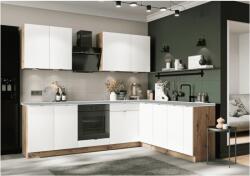 Artstolk Sarokkonyha GIANNA C | tölgy kézműves/fehér 200-260 cm Kivitel: munkalap nélkül