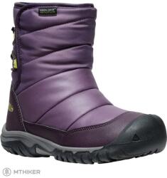 KEEN Puffrider WP gyerek szabadidőcipő, black plum/daiquiri green (EU 34)