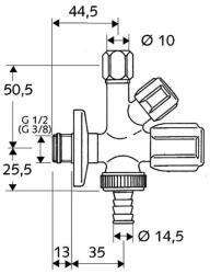 Schell Comfort kombinált sarokszelep (35510699)