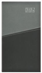 TOPTIMER Zsebnaptár, álló elrendezésű, TOPTIMER "Duplex", szürke-antracit 26C035D-053 (26C035D-053)