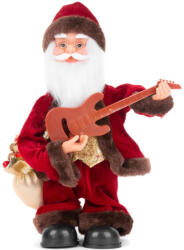 MagicHome karácsonyi dekoráció, Mikulás gitárral, zenélő, 35 cm (TC8091323)