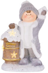 MagicHome karácsonyi dekoráció, kisfiú postaládával, 25 LED, 33 x 23 x 45 cm (TC8090925)