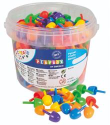 Playbox PlayBox: Színes közepes méretű mozaik pötyi 125 db-os szett vödörben 1, 5cm (2471774)