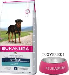 EUKANUBA Eukanuba Adult Rottweiler 12kg + Miska Eukanuba INGYENES !