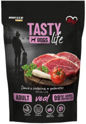  marka niezdefiniowana Tasty Dogs Life borjúhús zselés tál 500g