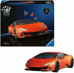 Ravensburger Iconics: Puzzle 3D Lamborghini Huracán Evo Portocaliu, 158 de piese (12008052)