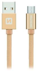 SWISSTEN 71522304 USB-A apa - Micro USB apa Adat- és Töltőkábel 2m - Sárga (71522304) (71522304)