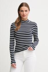 Tommy Hilfiger pamut hosszúujjú félgarbó nyakú, sötétkék, WW0WW47307 - sötétkék XL