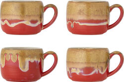 Bloomingville Căni Sheen, 400 ml, galben-roșu, 4 buc (82072526)