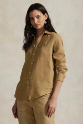 Ralph Lauren len ing galléros, zöld, regular, 211970730 - bézs XS