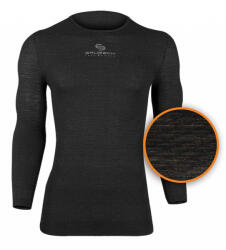 Brubeck Unisex hosszú ujjú póló Brubeck Base Layer, fokozott szellőzés, antibakteriális és antiallergén Szín: grafit, Méret: XXL