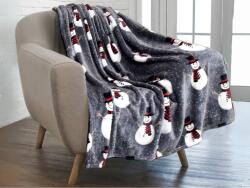  Patura pufoasa de Craciun luminata SNOW BUDDY, gri Dimensiune: 150 x 200 cm Patura