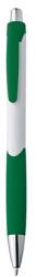  Golyóstoll műanyag gumi fogó fehér-zöld, kék tollbetéttel