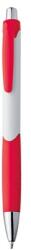  Golyóstoll műanyag gumi fogó fehér-piros, kék tollbetéttel