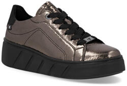 RIEKER Revolution női fűzős metál lakkbőr sneaker félcipő W2601-91