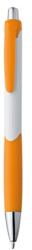  Golyóstoll műanyag gumi fogó fehér-narancs, kék tollbetéttel