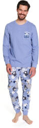 DN Nightwear Pijamale pentru bărbați Sheep Back to bed albastru, L