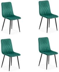 Chairs ON Set 4 scaune de bucătărie din catifea BUC 209 Verde