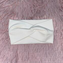  Pamut csavart egyszínű rugalmas fejpánt - Ecrü