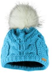 Bontis Női téli sapka szőrmés pomponnal - Világoskék | unisex (L451-15)