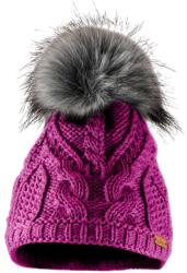Bontis Női téli sapka szőrmés pomponnal - Fuksziaszín | unisex (L451-12)