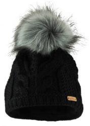 Bontis Női téli sapka szőrmés pomponnal - Fekete | unisex (L451-7)